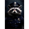 Waschbär Police