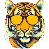 Tigy the bespectacled tiger