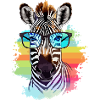 Milo the bespectacled zebra