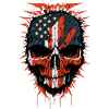 American Flag Skull