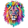 Rainbow Lion - Artistic Interpretation