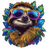 Sloth, sunglasses, relaxed, chilled, chill