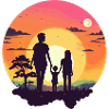 Mom and sunset