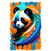 Buntes Kunst Potrait Panda 1.2