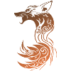 Orange Tribal Fantasy Fox