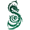 Green Tribal Fantasy Dragon