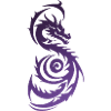 Purple Tribal Fantasy Dragon