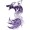 Purple Tribal Fantasy Fox