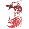 Red Tribal Fantasy Fox