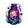 Skull Bottle Drawing