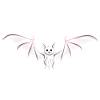 Fledermaus chauve-souris blanche goth