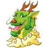 Funny Green Dragon