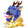 Funny Blue Dragon
