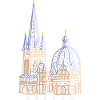 Aachen Cathedral, hand-drawn