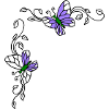 Butterflies with flower tendrils