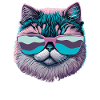 Cool Pink Cat Design