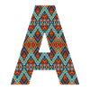 Buchstabe A- Boho-Design