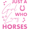 Fille qui aime les chevaux