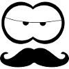 augen mit bart Design