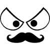 Augen mit Bart Design