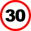 30/ Geschwindigkeit Design/ Schild Design