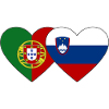 Portugal Slovenia Flag Heart