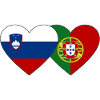 Slovenia Portugal Flag Heart