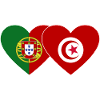 Portugal Tunisie Flag Coeur
