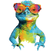 Geck the spectacled lizard