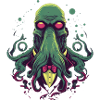 Cthulhu, Lovecraft-inspired design.