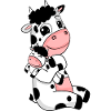 Famille de vaches - Vache avec bébé