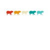 Retro Capybara Silhoutte - Capybaras