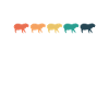 Retro Capybara Silhoutte - Capybaras