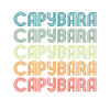 Retro Capybara Text Design - Capybaras