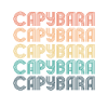 Retro Capybara Text Design - Capybaras