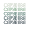 Retro Capybara Text Design - Capybaras