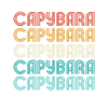 Retro Capybara Text Design - Capybaras