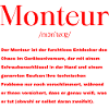 Monteur Definition