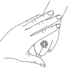 Hand mit Pfote