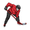 Skelett Eishockey Eishockeyschläger