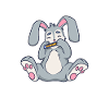 Rabbit plays harmonica