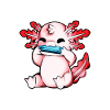 Axolotl plays harmonica