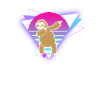 Vaporwave Sloth