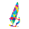 Low Poly Windsurfen Polygon Windsurfen