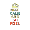 keep calm eat pizza
