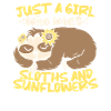 Sloth Cute Sloth Sunflower