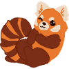 motif panda roux