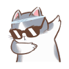 Katze mit Dab