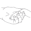 Hand mit Pfote