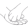 Hand mit Pfote